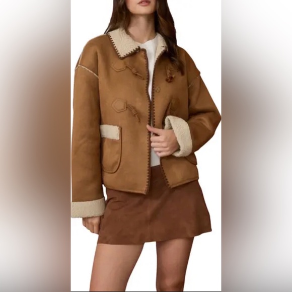 Altar'd State Brown Teddy Jacket - Picture 2 of 6